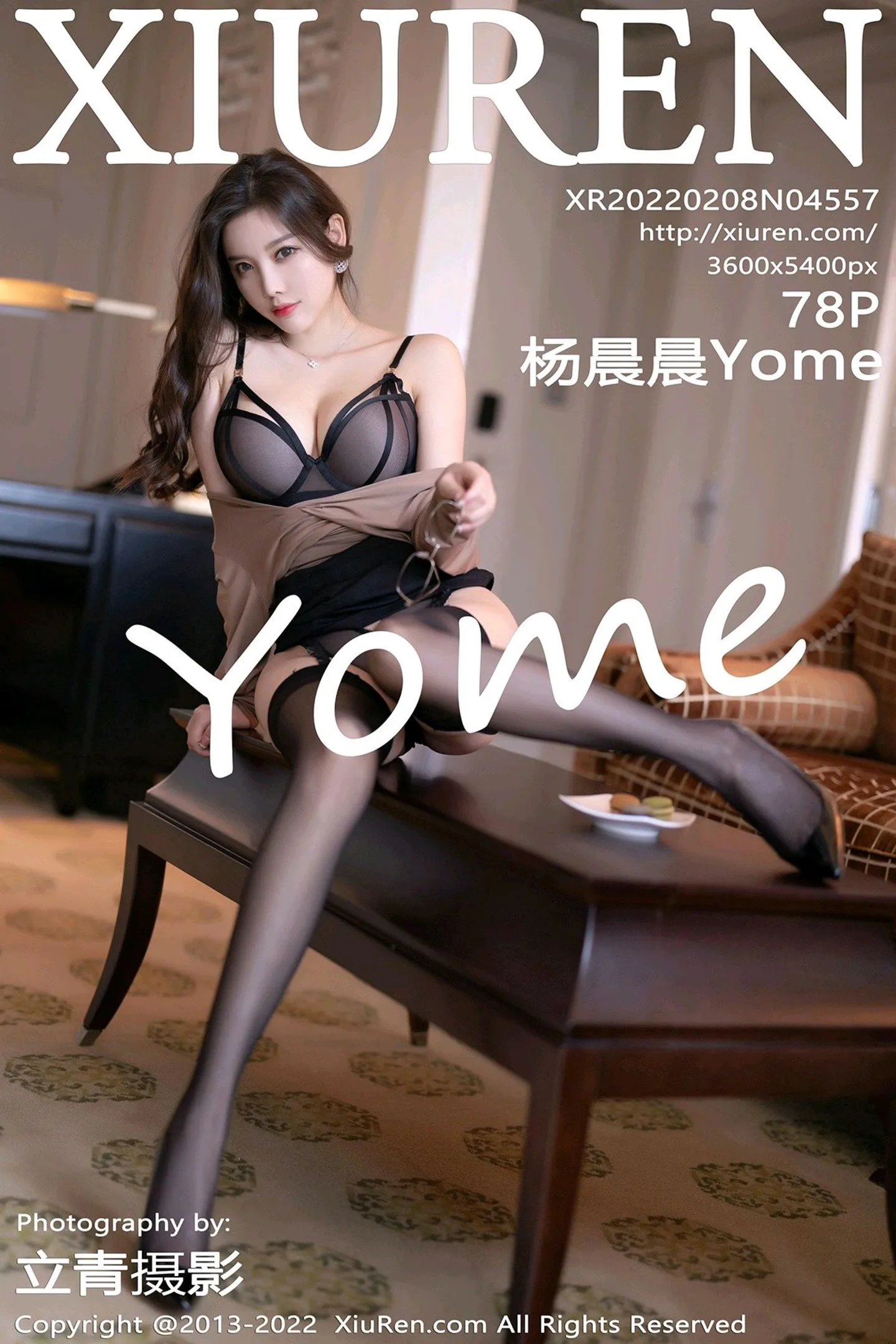 [XiuRen秀人网]No.4557_女神杨晨晨Yome私房黑短裙配黑色蕾丝吊袜秀完美身材诱惑写真78P-秀人网 - XiuRen.Xyz